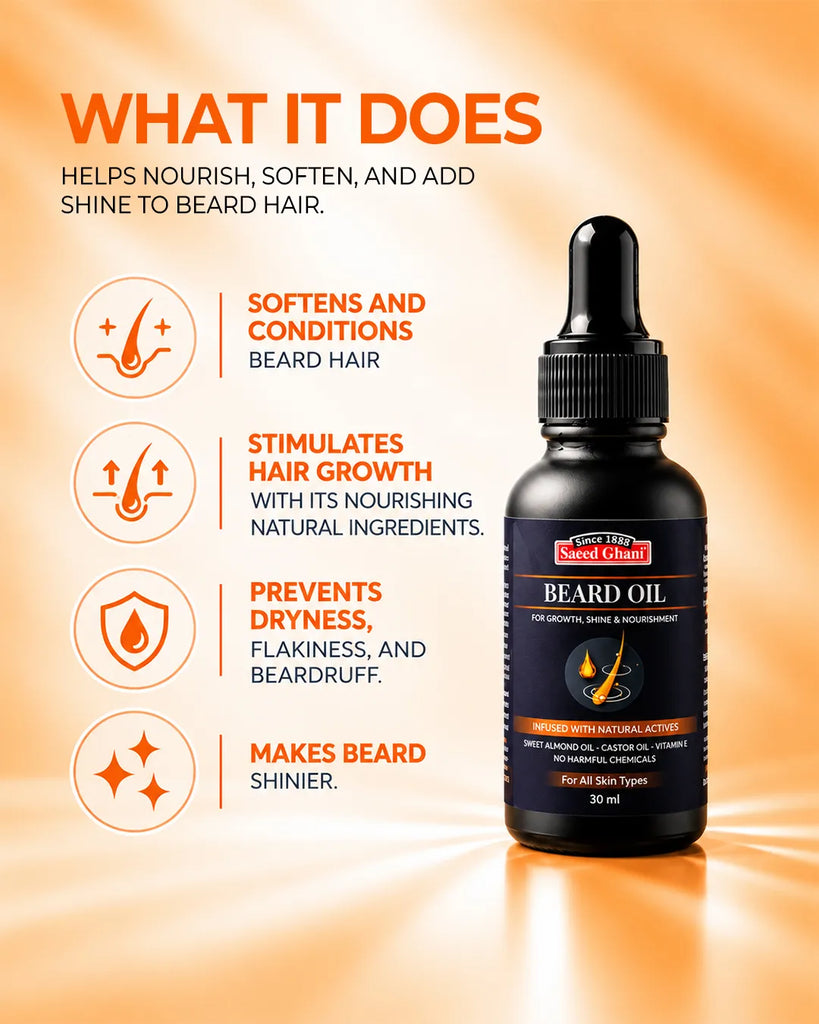 Beard Oil - For Growth, Shine & Nourishment