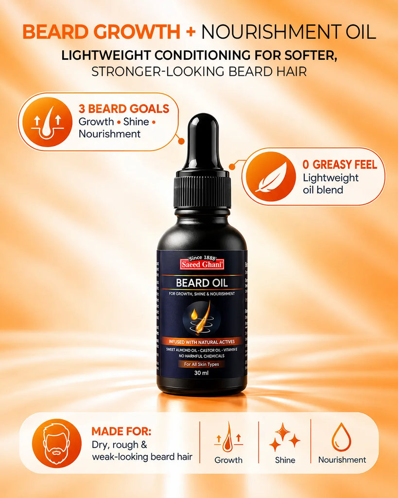 Beard Oil - For Growth, Shine & Nourishment