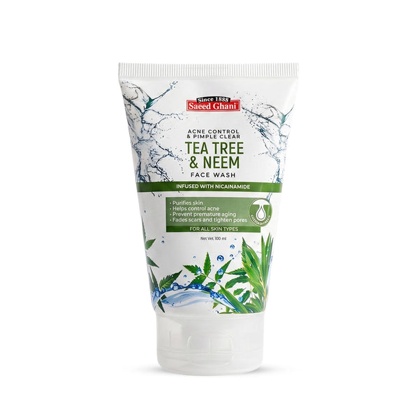 Tea Tree & Neem Acne Control & Pimple Clear Face Wash – Saeed Ghani