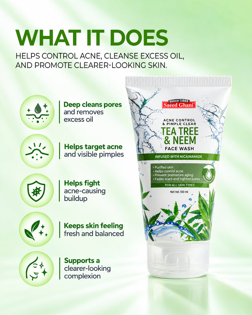 Tea Tree & Neem Acne Control & Pimple Clear Face Wash