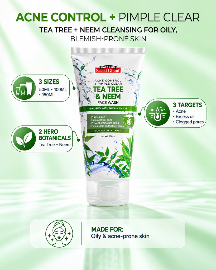 Tea Tree & Neem Acne Control & Pimple Clear Face Wash