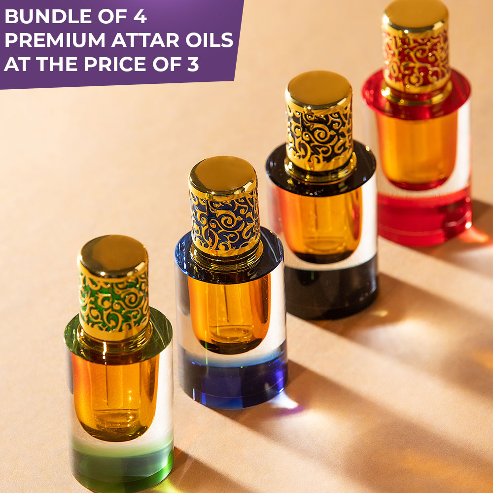 Bundle of 4 Premium Attar Oils at the Price of 3